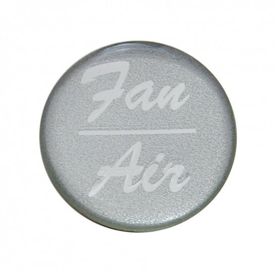 "Fan/Air" Glossy Dash Knob Sticker Only - Silver 23249-1S