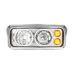 Chrome High Power Heated 10 LED Headlight With LED Turn & DRL-Driver - Image 2
