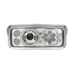 Chrome High Power Heated 10 LED Headlight With LED Turn & DRL-Passenger - Image 3