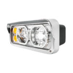 Chrome High Power Heated 10 LED Headlight With LED Turn & DRL-Passenger - Image 4