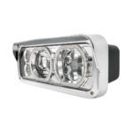 Chrome High Power Heated 10 LED Headlight With LED Turn & DRL-Passenger - Image 5