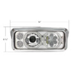 Chrome High Power Heated 10 LED Headlight With LED Turn & DRL-Passenger - Image 8