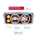 Blackout High Power Heated 10 LED Headlight With LED Turn & DRL-Passenger 32879