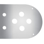Stainless Steel Above Door Dome Light Plate With 8 x 3/4" Mini Light Cutouts For Kenworth & Peterbilt Trucks - Image 3