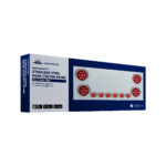 SS Rear Center Panel With 4X Red LED 4" Light & 6X Red LED 2" Light & Bezel (No LP Holes)-Clear Lens -CS - Image 5