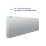 33-3/4" Stainless Rear Center Panel With Four 7 LED 4" Reflector Lights & Visors(No LP Holes)-Red LED/Red Lens - Image 3