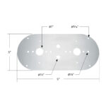 304 Stainless Steel Above Door Dome Light Plate For Kenworth & Peterbilt Trucks - Image 3