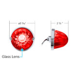 Glass Watermelon Light Kit With 2 LED Light-Red LED/Red Lens - Image 8