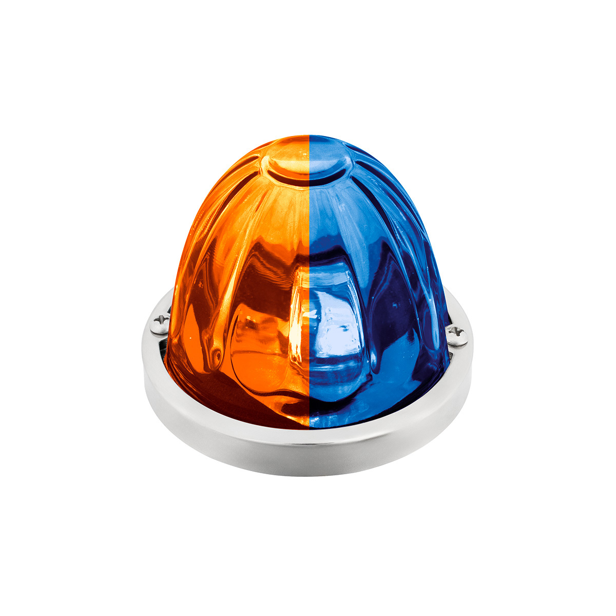 Double Fury 4 LED Glass Watermelon Light Kit-Amber & Blue LED 35036