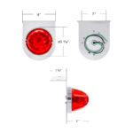 UltraBurst Glass Watermelon Light With Stainless Steel Light Bracket Kit-Red LED/Red Lens - Image 8