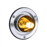 Dual Function Glass Watermelon Sleeper Bunk Kit With 304 Stainless Steel Bezel & LED Bulb-Amber Lens/Amber LED 35330