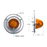 Dual Function Glass Watermelon Sleeper Bunk Kit With 304 Stainless Steel Bezel & LED Bulb-Amber Lens/Amber LED - Image 11