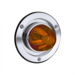 Dual Function Glass Watermelon Sleeper Bunk Kit With 304 SS Bezel & LED Bulb-Dark Amber Lens/Amber LED - Image 3