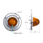 Dual Function Glass Watermelon Sleeper Bunk Kit With 304 SS Bezel & LED Bulb-Dark Amber Lens/Amber LED - Image 11
