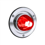 Dual Function Glass Watermelon Sleeper Bunk Kit With 304 Stainless Steel Bezel & LED Bulb-Red Lens/Red LED 35335