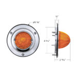 17 LED Dual Function Watermelon Light Sleeper Bunk Kit With 304 Stainless Steel Bezel-Amber LED/Amber Lens - Image 11