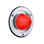 17 LED Dual Function Watermelon Light Sleeper Bunk Kit With 304 Stainless Steel Bezel-Red LED/Red Lens - Image 3