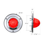 17 LED Dual Function Watermelon Light Sleeper Bunk Kit With 304 Stainless Steel Bezel-Red LED/Red Lens - Image 11