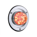 17 LED Dual Function Watermelon Sleeper Bunk Kit With 304 Stainless Steel Bezel-Amber LED/Clear Lens - Image 2