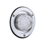 17 LED Dual Function Watermelon Sleeper Bunk Kit With 304 Stainless Steel Bezel-Amber LED/Clear Lens - Image 3
