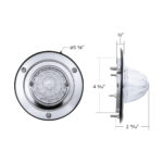 17 LED Dual Function Watermelon Sleeper Bunk Kit With 304 Stainless Steel Bezel-Amber LED/Clear Lens - Image 11