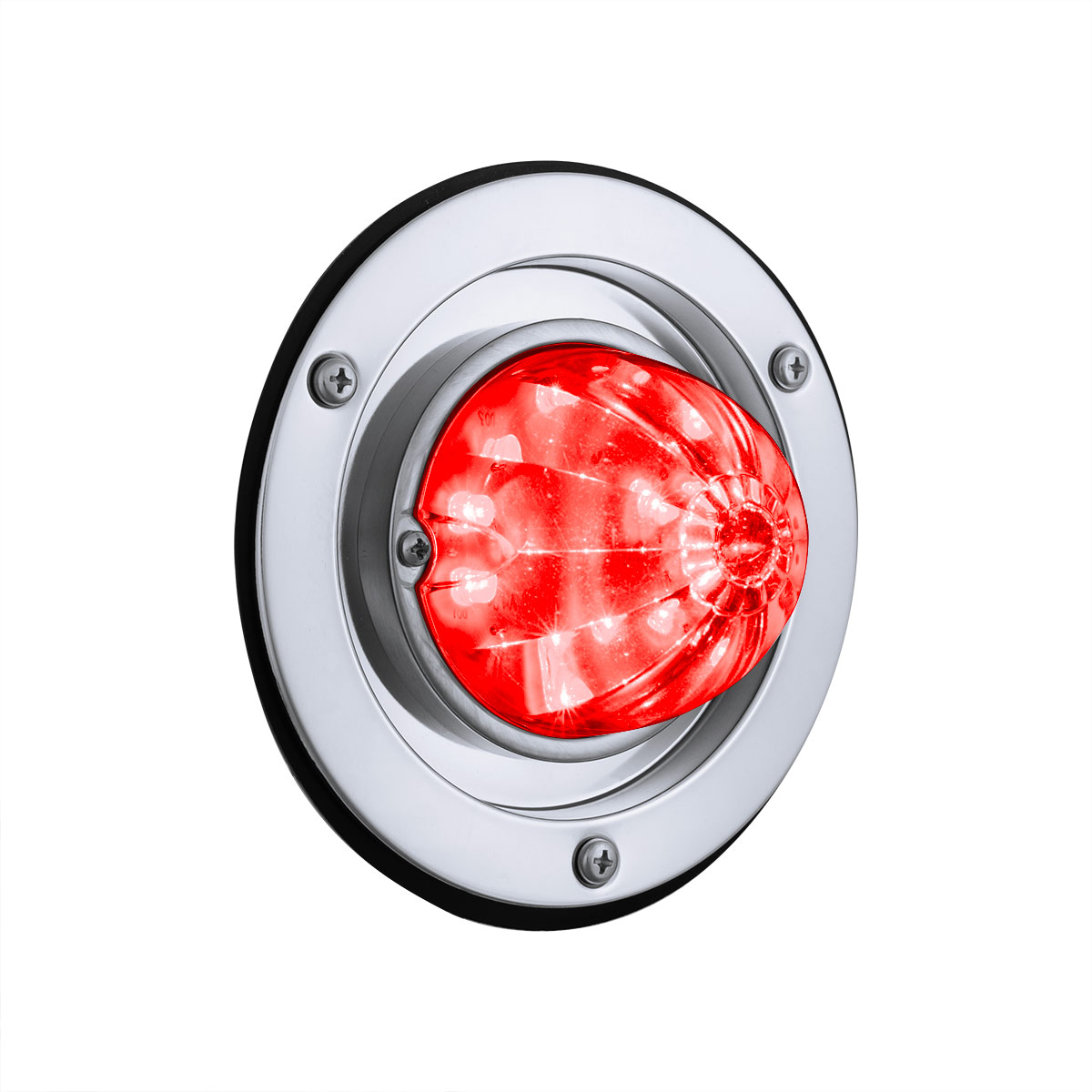 17 LED Dual Function Watermelon Light Sleeper Bunk Kit With 304 Stainless Steel Bezel-Red LED/Clear Lens 35339