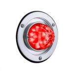 17 LED Dual Function Watermelon Light Sleeper Bunk Kit With 304 Stainless Steel Bezel-Red LED/Clear Lens - Image 2