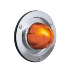 9 LED Dual Function GloLight Watermelon Sleeper Bunk Kit With 304 Stainless Steel Bezel-Amber LED/Amber Lens - Image 3