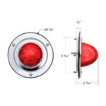 9 LED Dual Function GloLight Watermelon Sleeper Bunk Kit With 304 Stainless Steel Bezel-Red LED/Red Lens - Image 11