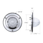 9 LED Dual Function GloLight Watermelon Sleeper Bunk Kit With 304 Stainless Steel Bezel-Amber LED/Clear Lens - Image 11
