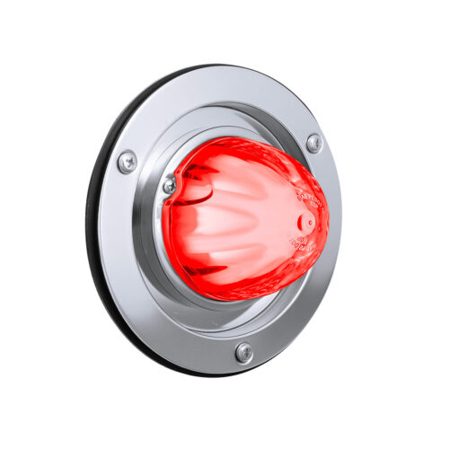 9 LED Dual Function GloLight Watermelon Sleeper Bunk Kit With 304 Stainless Steel Bezel-Red LED/Clear Lens 35343