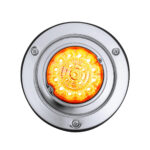 17 LED Dual Function Watermelon Reflector Sleeper Bunk Kit With 304 SS Bezel-Amber LED/Amber Lens - Image 4