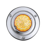 17 LED Dual Function Watermelon Reflector Sleeper Bunk Kit With 304 SS Bezel-Amber LED/Amber Lens - Image 5