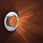 17 LED Dual Function Watermelon Reflector Sleeper Bunk Kit With 304 SS Bezel-Amber LED/Amber Lens - Image 12