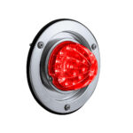 17 LED Dual Function Watermelon Reflector Light Sleeper Bunk Kit With 304 SS Bezel-Red LED/Red Lens 35345