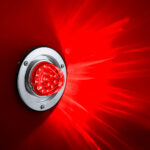 17 LED Dual Function Watermelon Reflector Light Sleeper Bunk Kit With 304 SS Bezel-Red LED/Red Lens - Image 12