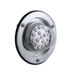 17 LED Dual Function Watermelon Reflector Light Sleeper Bunk Kit With 304 SS Bezel-Amber LED/Clear Lens - Image 3