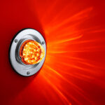17 LED Dual Function Watermelon Reflector Light Sleeper Bunk Kit With 304 SS Bezel-Amber LED/Clear Lens - Image 12