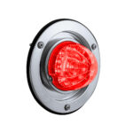 17 LED Dual Function Watermelon Reflector Light Sleeper Bunk Kit With 304 SS Bezel-Red LED/Clear Lens - Image 2