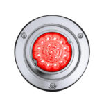 17 LED Dual Function Watermelon Reflector Light Sleeper Bunk Kit With 304 SS Bezel-Red LED/Clear Lens - Image 4