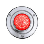 17 LED Dual Function Watermelon Reflector Light Sleeper Bunk Kit With 304 SS Bezel-Red LED/Clear Lens - Image 5