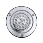 17 LED Dual Function Watermelon Reflector Light Sleeper Bunk Kit With 304 SS Bezel-Red LED/Clear Lens - Image 6