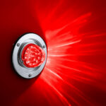 17 LED Dual Function Watermelon Reflector Light Sleeper Bunk Kit With 304 SS Bezel-Red LED/Clear Lens - Image 12