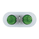 304 SS Above Door Dome Light Kit With 2 X 17 LED Double Fury Watermelon For KW & PB Trucks-Amber & Green LED - Image 7