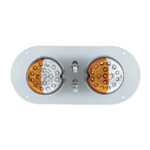 304 SS Above Door Dome Light Kit With 2 X 17 LED Double Fury Watermelon For KW & PB Trucks-Amber & White LED - Image 5