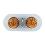 304 SS Above Door Dome Light Kit With 2 X 17 LED Double Fury Watermelon For KW & PB Trucks-Amber & White LED - Image 6
