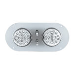 304 SS Above Door Dome Light Kit With 2 X 17 LED Double Fury Watermelon For KW & PB Trucks-Amber & White LED - Image 7