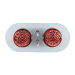 304 SS Above Door Dome Light Kit With 2 X 17 LED Double Fury Watermelon For KW & PB Trucks-Red & Blue LED - Image 6