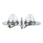 304 SS Above Door Dome Light Kit With 2 X 17 LED Double Fury Watermelon For KW & PB Trucks-Red & Blue LED - Image 9