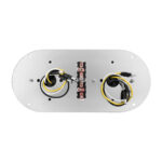 304 SS Above Door Dome Light Kit With 2 X 17 LED Double Fury Watermelon For KW & PB Trucks-Red & Blue LED - Image 10